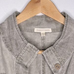 Eileen Fisher Tinted Utility Linen Jacket Size S